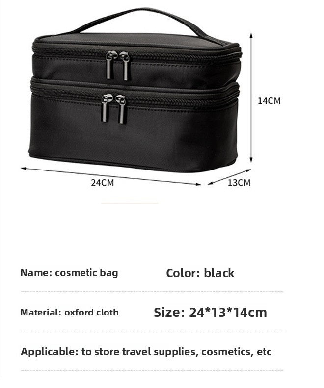 Large Capacity Double Layer Cosmetic Bag mutualdropshopping