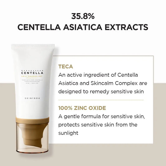SKIN1004 Madagascar Centella Air-fit Suncream Light 1.69 fl. oz (50ml) Skin1004