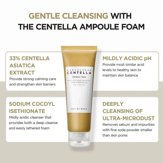 SKIN1004 Madagascar Centella Ampoule Foam 4.22 fl oz 125ml Low pH Foam Cleanser Skin1004